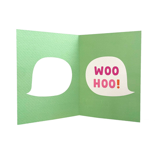 Rumble Cards Die Cut Woohoo Card