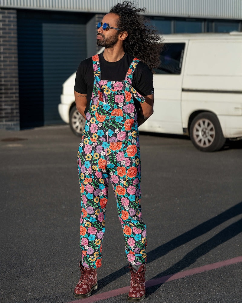 Rebel Romance Tattoo Floral Dungarees