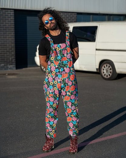 Rebel Romance Tattoo Floral Dungarees