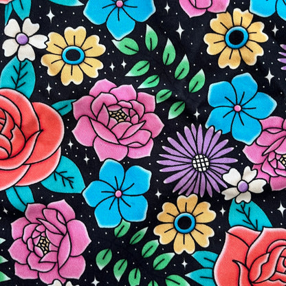 Rebel Romance Tattoo Floral Dungarees
