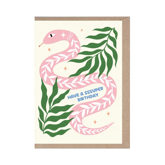 Rumble Cards Snake Have a SSSuper Birthday Card