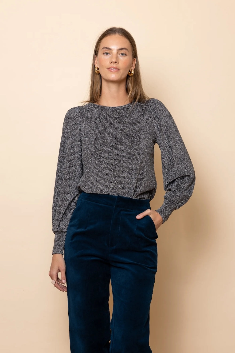 Frock Me Out Velvet Straight Leg Pants - Petrol