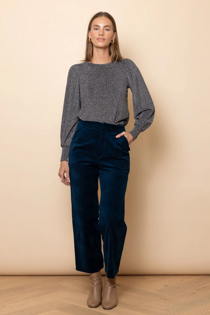 Frock Me Out Velvet Straight Leg Pants - Petrol
