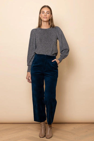 Frock Me Out Velvet Straight Leg Pants - Petrol