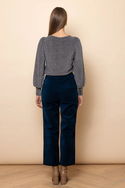 Frock Me Out Velvet Straight Leg Pants - Petrol
