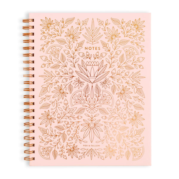 Fox & Fallow Rose Quartz Large Spiral Notebook