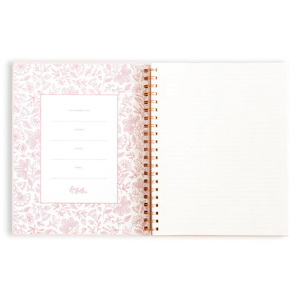 Fox & Fallow Rose Quartz Large Spiral Notebook