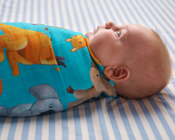 Kip & Co Home Among the Gum Trees Bamboo Baby Swaddle