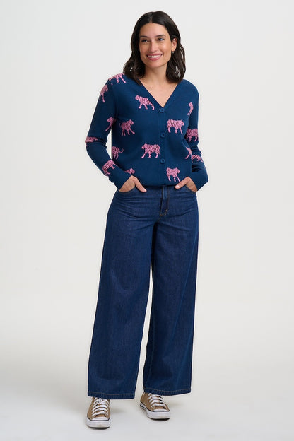 Sugarhill Brighton Jennifer Cardigan - Teal Tiger