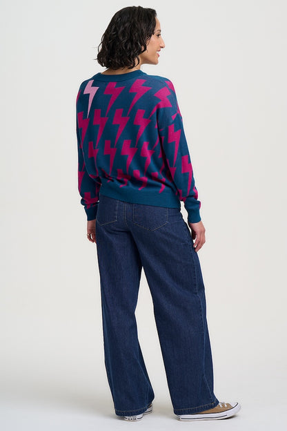 Sugarhill Brighton Andi Jumper - Teal Lightning Pop
