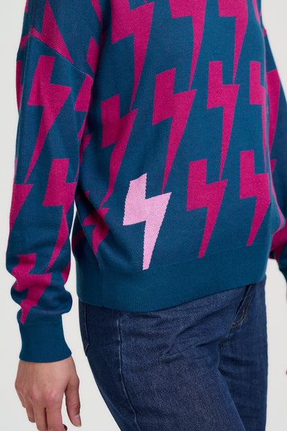 Sugarhill Brighton Andi Jumper - Teal Lightning Pop