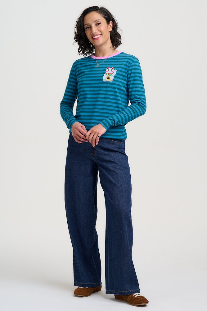 Sugarhill Brighton Brunswick Long Sleeve Tee - Lucky Cat