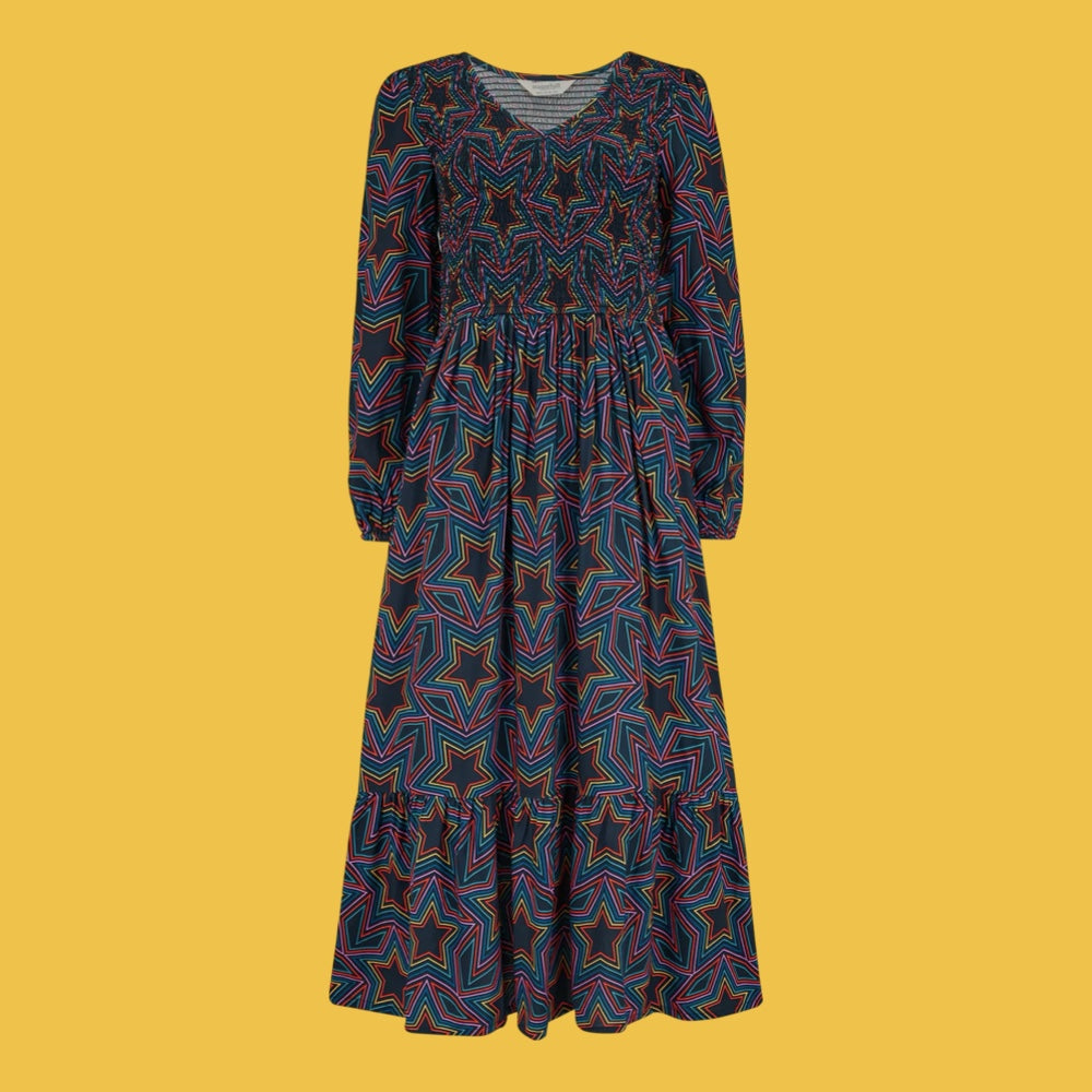 Sugarhill Brighton Amberley Midi Shirred Dress