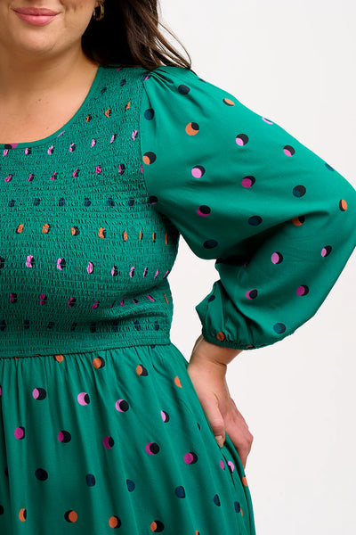 Sugarhill Brighton Gretel Midi Shirred Dress
