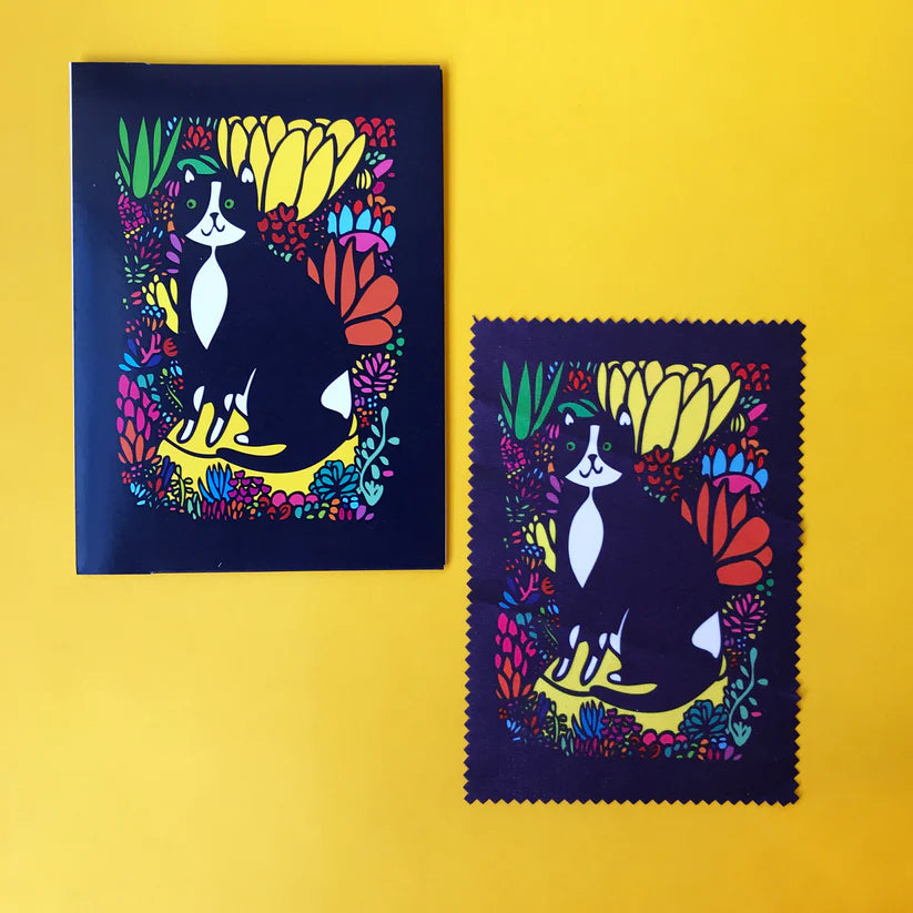 Able & Game Cat in the Succulents Microfibre Cloth