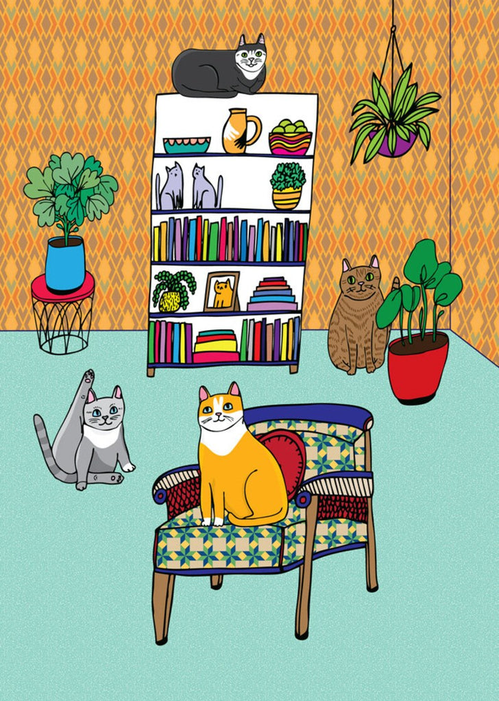 Able & Game Cats In The Living Room Microfibre Cloth