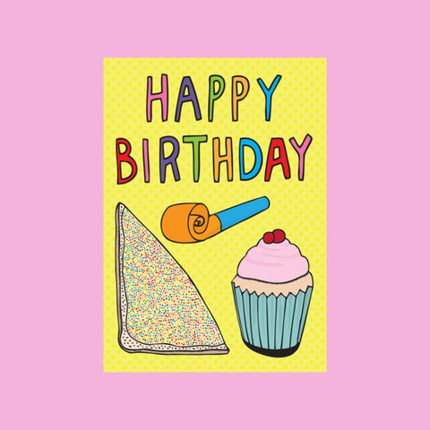 Able & Game Happy Birthday Party Horn Card