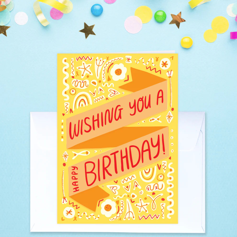 Able & Game Happy Birthday Ribbon Card