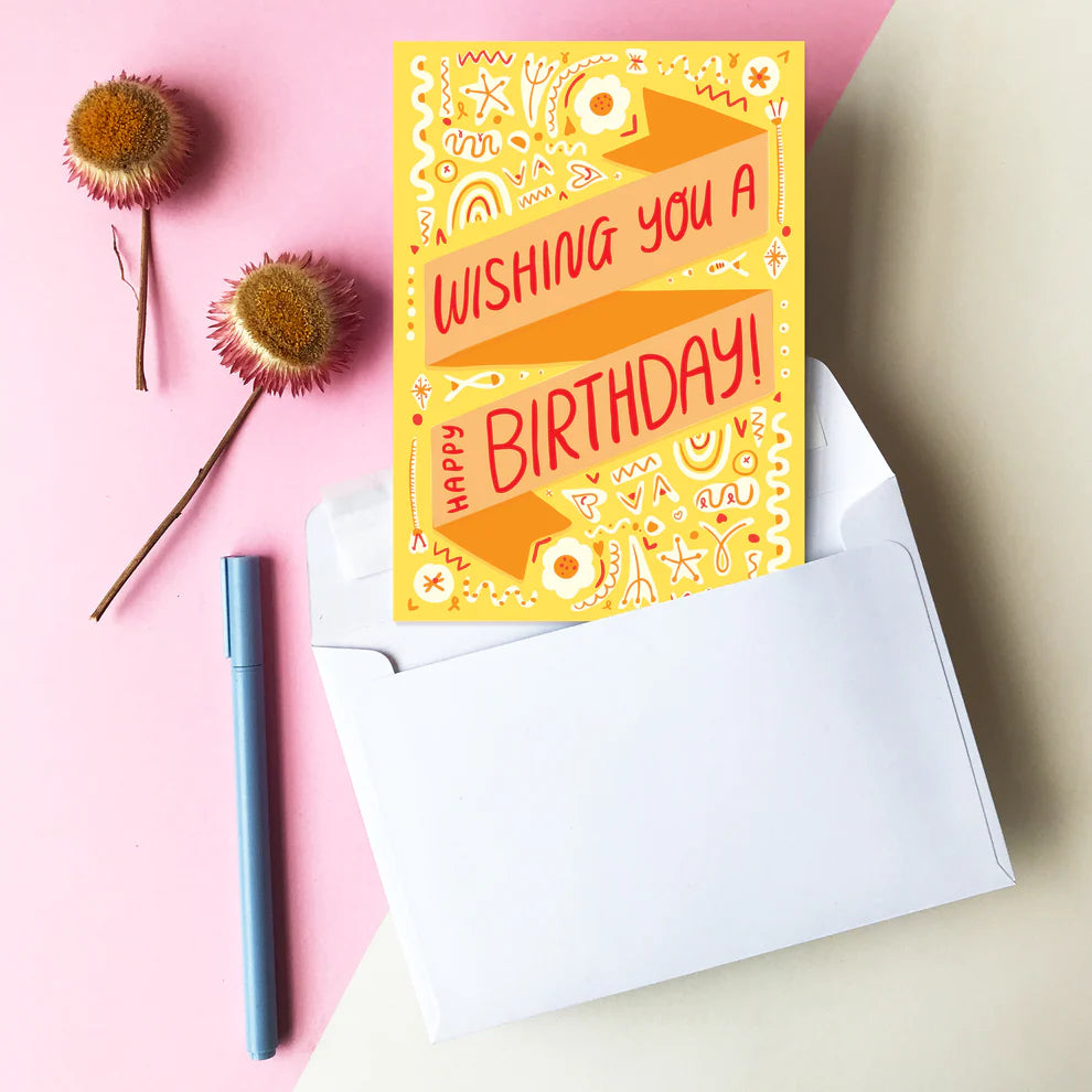 Able & Game Happy Birthday Ribbon Card