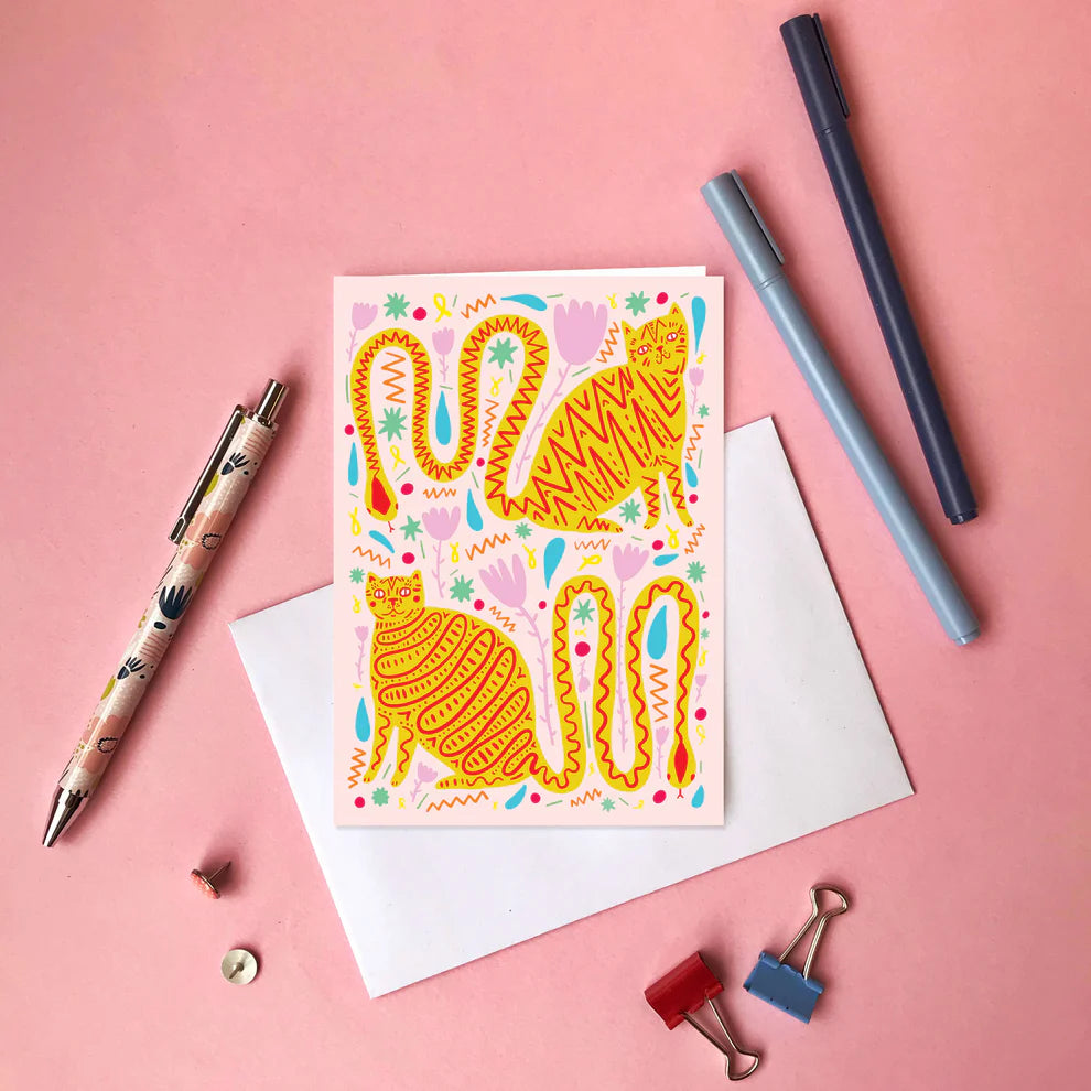 Able & Game Stripey Cats Card