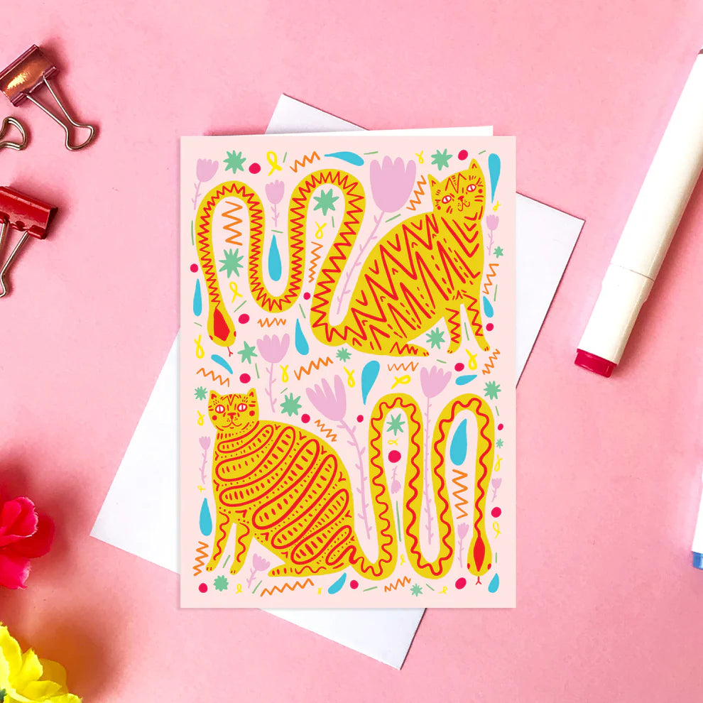 Able & Game Stripey Cats Card