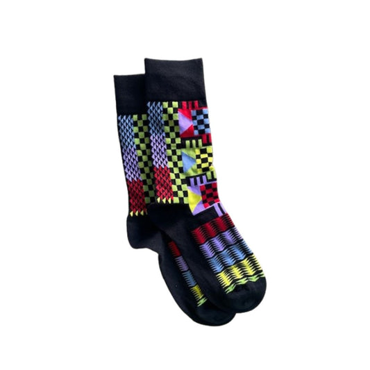 Afropop Geom Black Socks