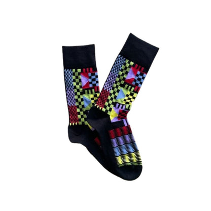 Afropop Geom Black Socks