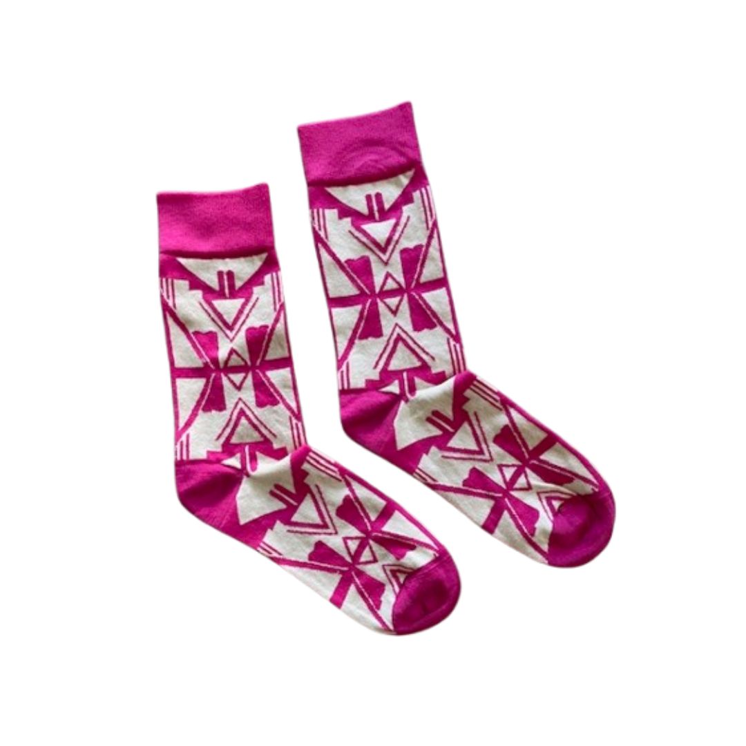 Afropop Shaka Pink Socks