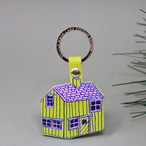 Ark Log Cabin Key Fob - Acid Green