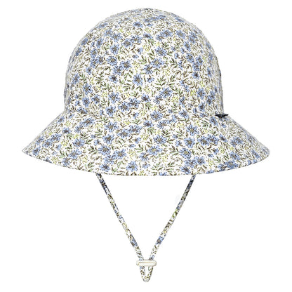 Floral patterned bucket hat on a white background