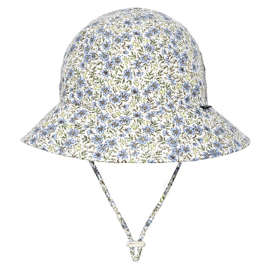 Floral patterned bucket hat on a white background