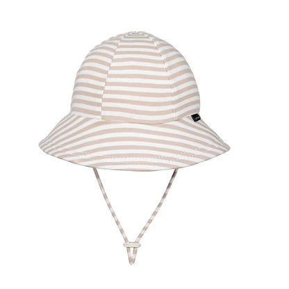 Front of Bedhead Natural Stripe Bucket Hat for 1-2 years
