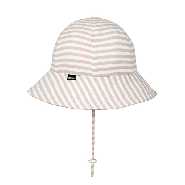 Side of Bedhead Natural Stripe Bucket Hat for 1-2 years