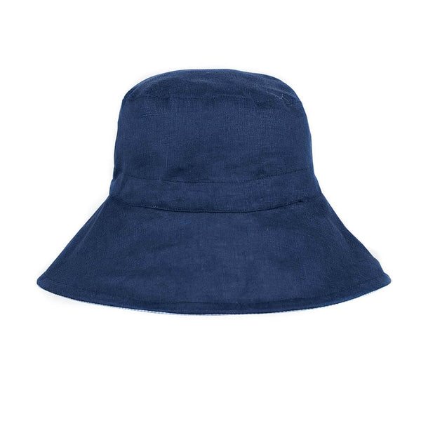 Bedhead Vacationer Reversible Adult Sun Hat - Charlie / Indigo