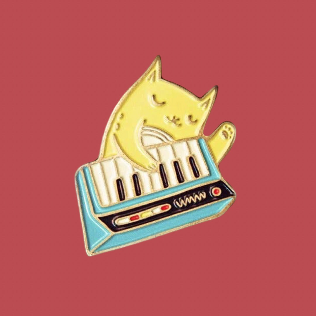 Boygirlparty Keyboard Cat Pin - Blue