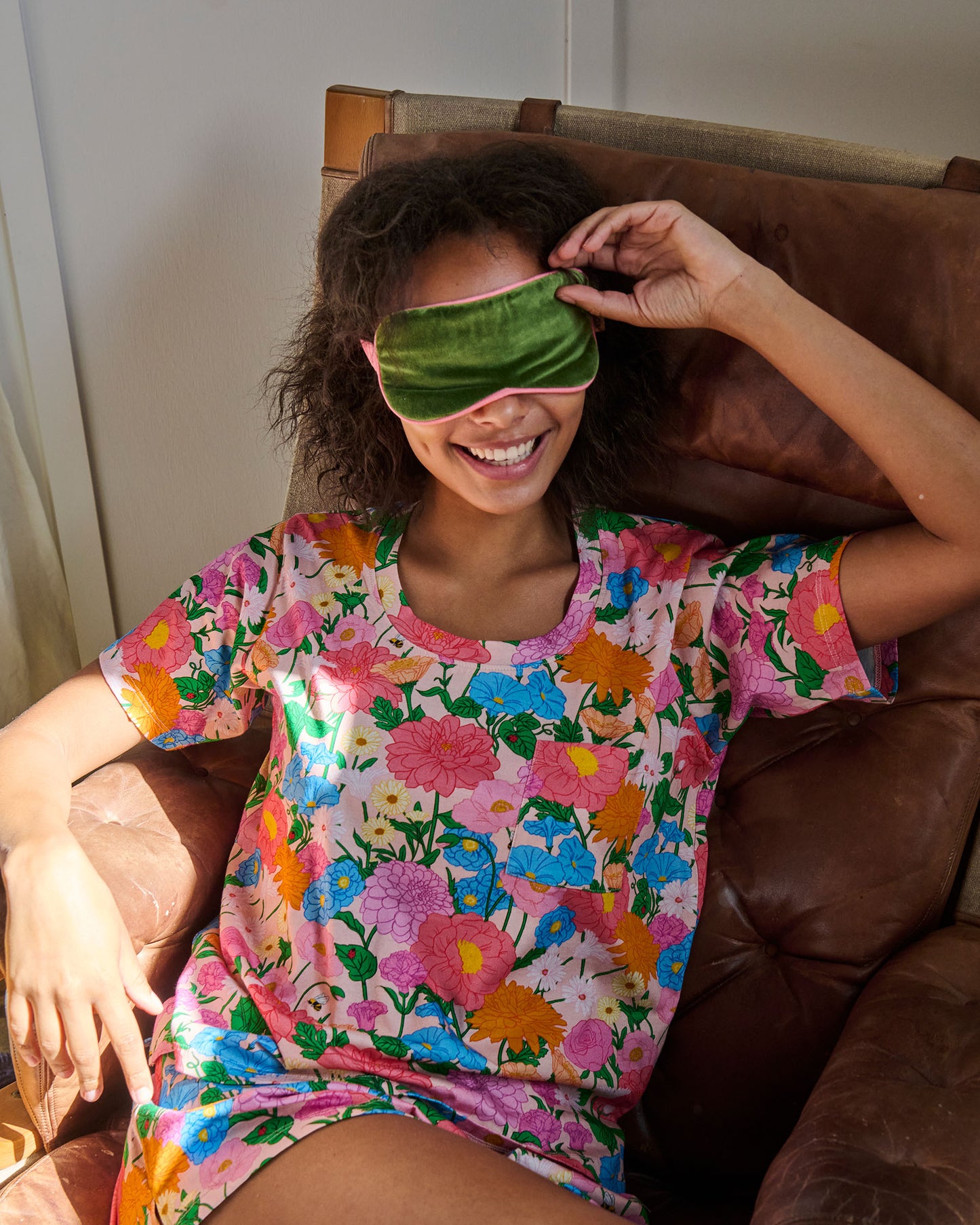 Kip & Co Moss Velvet Eye Mask