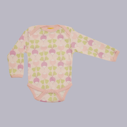 Duns Petal Pink Big Radish Long Sleeve Bodysuit