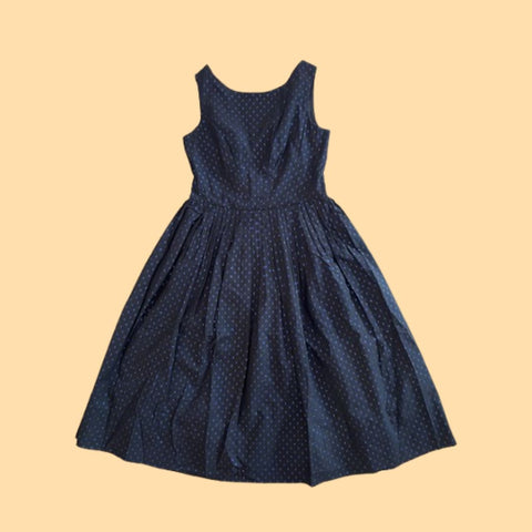 Emily & Fin Abigail Sapphire Lurex Spot Dress