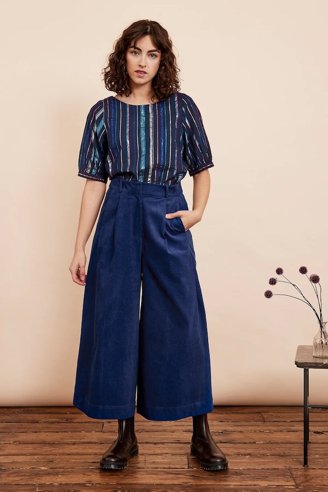 Emily & Fin Georgia Fiesta Lurex Stripe Top