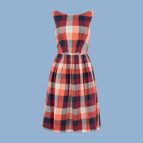 IMPERFECT: Emily & Fin Abigail Cherry Plaid Dress - XS