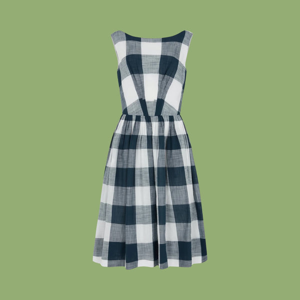 Emily & Fin Abigail Indigo Plaid Dress