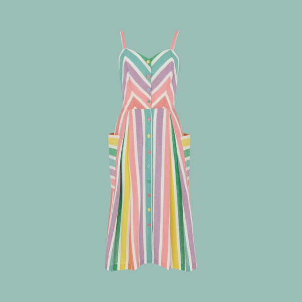 Emily & Fin Layla Over the Rainbow Stripe Sun Dress