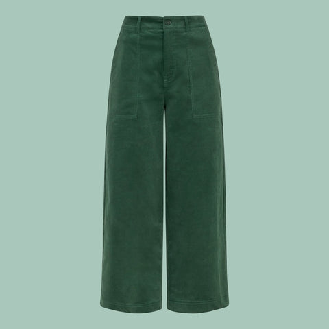 Emily & Fin Nora Cropped Trouser - Forest Green