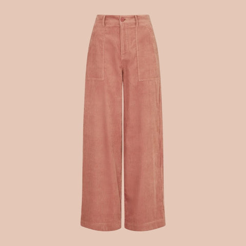 Emily & Fin Nora Trouser - Dusty Pink Chunky Cord