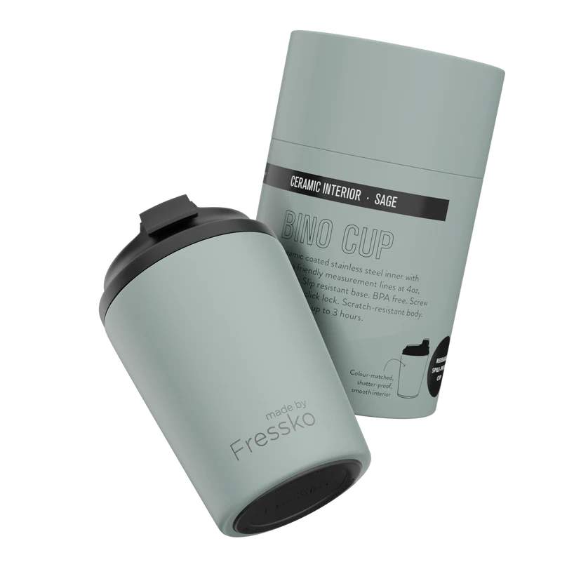 Fressko Ceramic Interior Bino Reusable Coffee Cup - 8oz