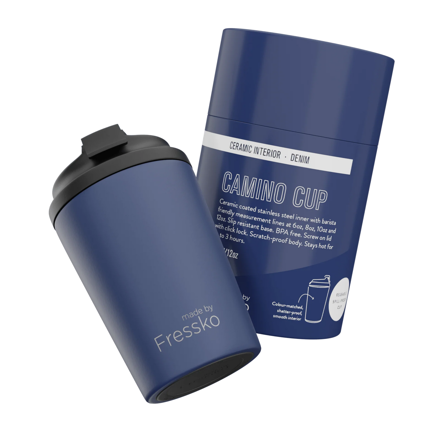 Fressko Ceramic Interior Camino Reusable Coffee Cup - 12oz