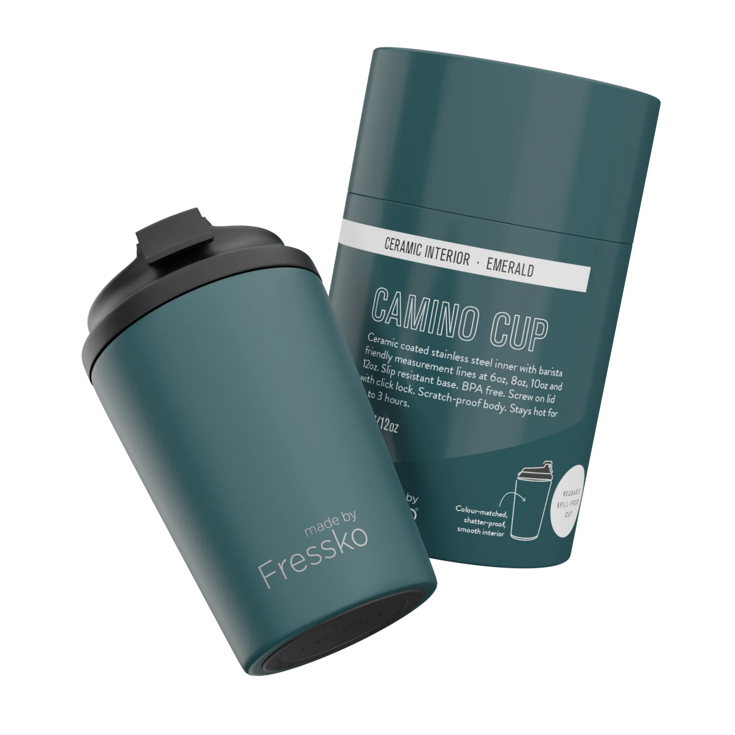 Fressko Ceramic Interior Camino Reusable Coffee Cup - 12oz