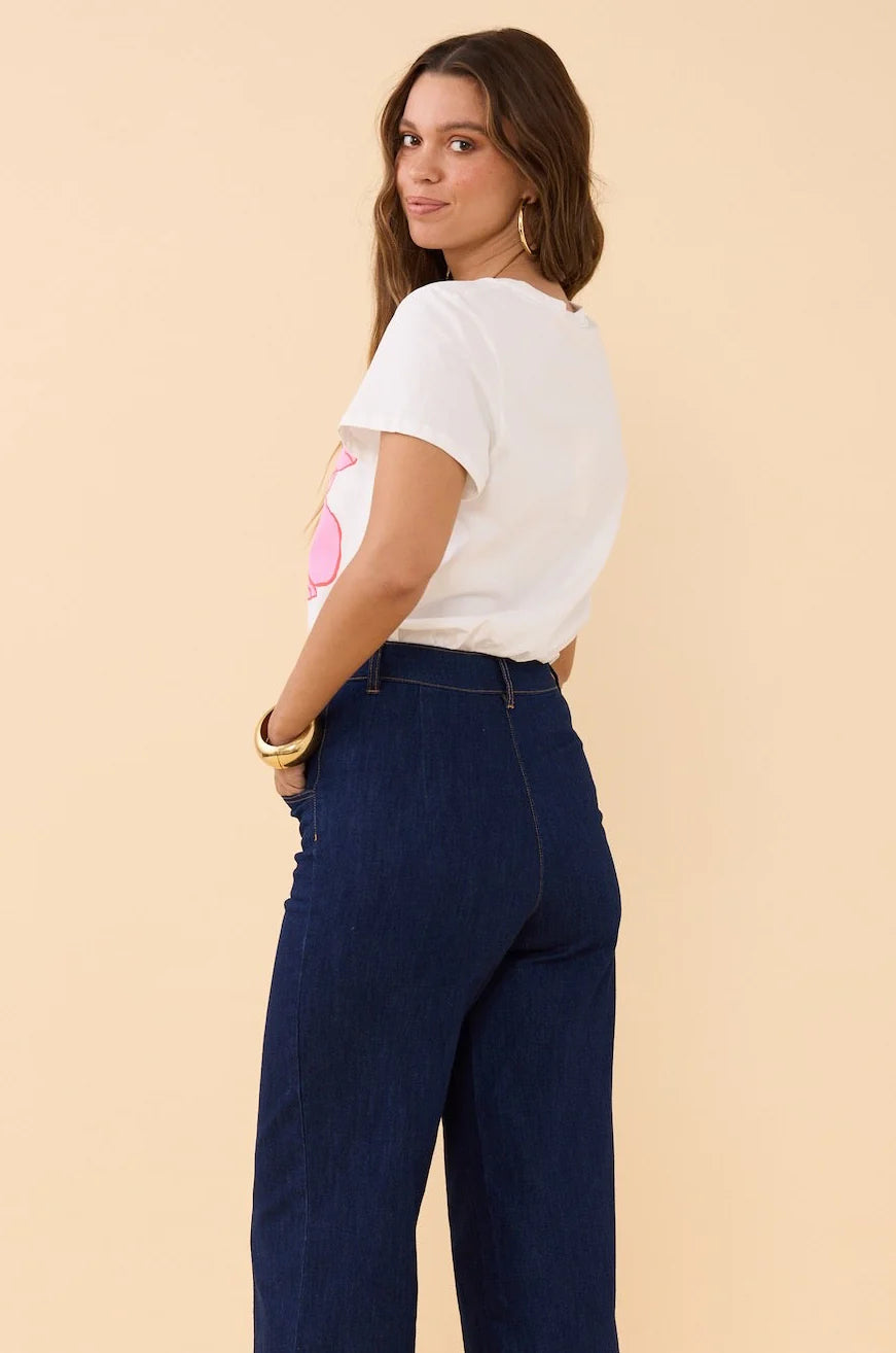 Frock Me Out Denim High Waisted Jeans - Indigo