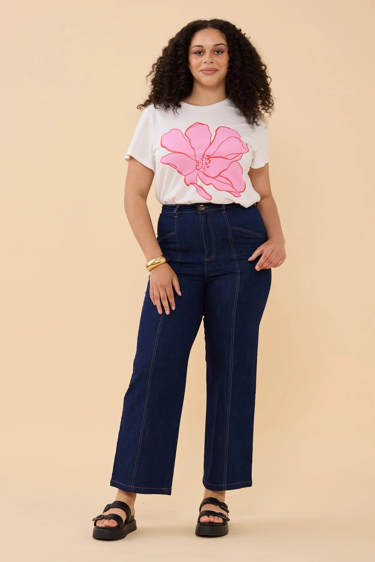 Frock Me Out Denim High Waisted Jeans - Indigo