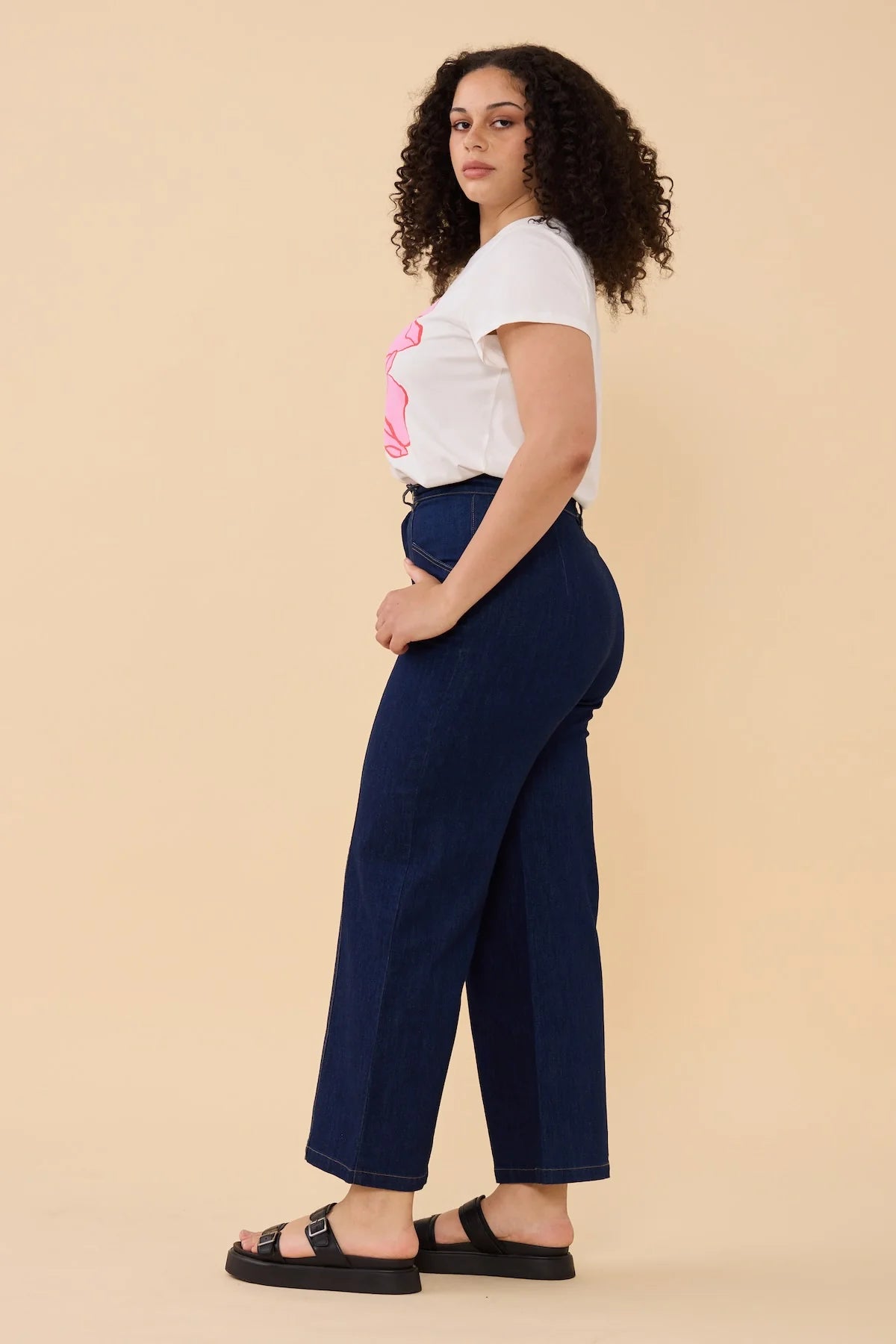 Frock Me Out Denim High Waisted Jeans - Indigo